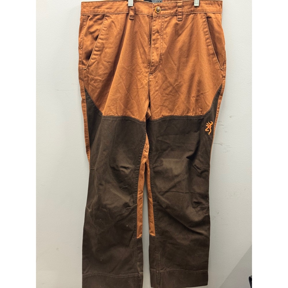 Browning Upland Hunting Pants Mens 38x32 Brown Reinforced Briar Resist